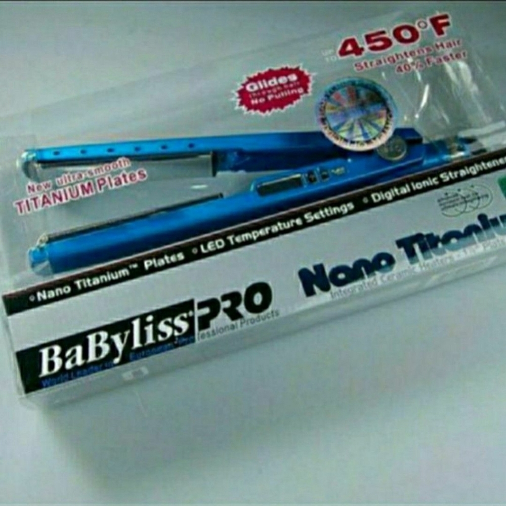 Babyliss pro nano titanium flat iron new i…